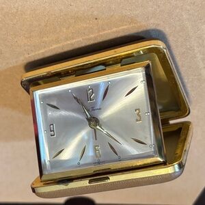 Gold Travel Alarm Clock